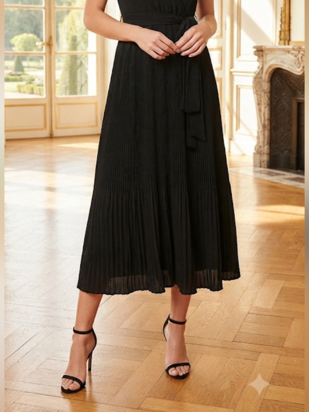 New Elie Tahari Black Maxi Dress size M - Picture 15 of 15